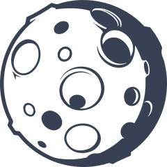 Moon With Craters Sticker