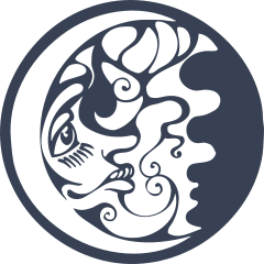 Moon With Face Sticker