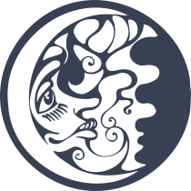 Moon With Face Sticker