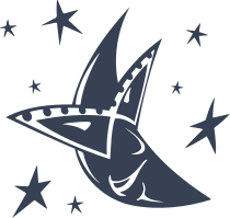 Moon With Glasses And Stars Sticker