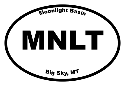 Moonlight Basin Oval Sticker