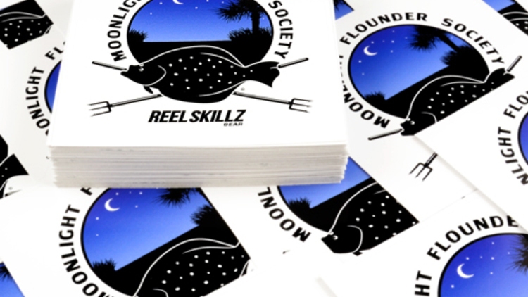 Moonlight Flounder Society Custom Rectangle Stickers