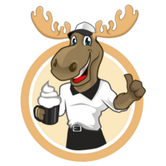 Moose Animal Cartoon Thumb Sticker