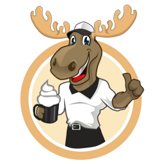 Moose Animal Cartoon Thumb Sticker