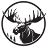 Moose Black And White Mountain Sticker 