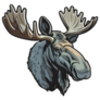 Moose Flat Icon Sticker