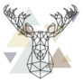 Moose Geometric Design Sticker
