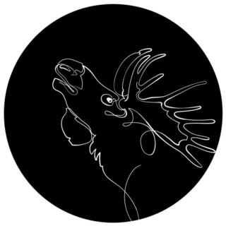 Moose Head In The Night Sticker