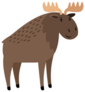 Moose Illustration Sticker
