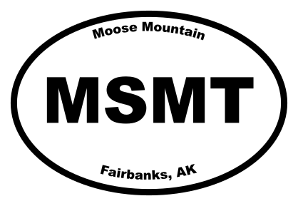 Moose Mountain Oval Sticker
