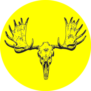 Moose Skull Serious Sticker