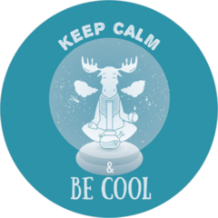 Moose Smoking Marijuana Snow Globe Sticker