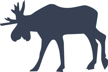 Moose Walking Sticker