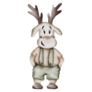 Moose Wearing Suspenders Sticker