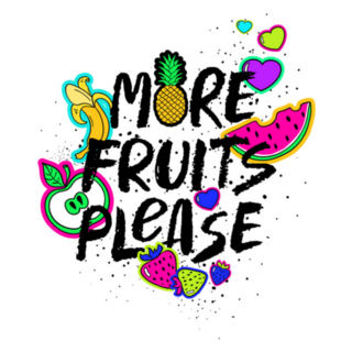 More Fruits Please 80s Style Lettering Sticker