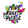 More Fruits Please 80s Style Lettering Sticker