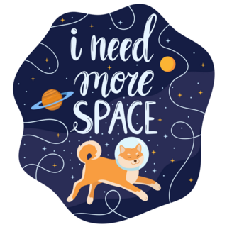More Space Shiba Inu Sticker