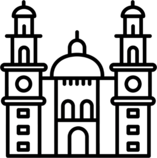 Morelia Cathedral In Mexico Sticker