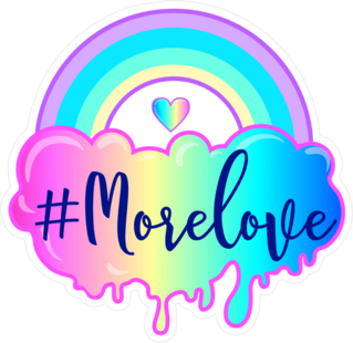 #MoreLove Rainbow Sticker
