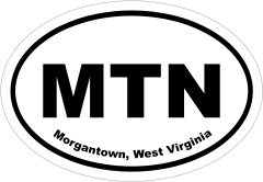 Morgantown, West Virginia Oval Stickers