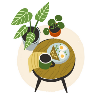 Morning Breakfast with My House Plants Sticker