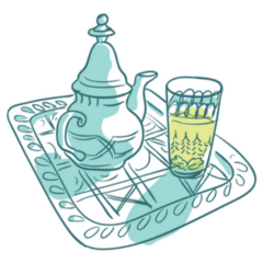 Moroccan Tea Illustration Sticker