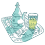 Moroccan Tea Illustration Sticker