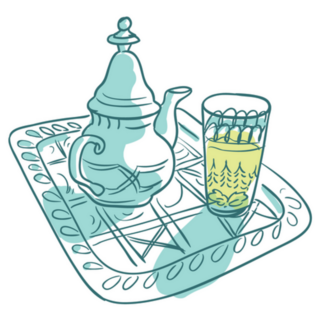 Moroccan Tea Illustration Sticker