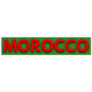 Morocco Country Lettering In Flag Colours Sticker