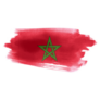 Morocco Flag Grunge Painted Sticker