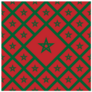 Morocco Flag Pattern Abstract Sticker
