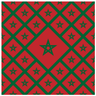 Morocco Flag Pattern Abstract Sticker