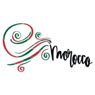 Morocco Hand-drawn Lettering Art Sticker