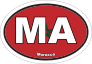 Morocco Ma Flag Oval Sticker