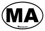 Morocco Ma Oval Sticker