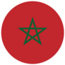 Morocco Round Country Flag Sticker