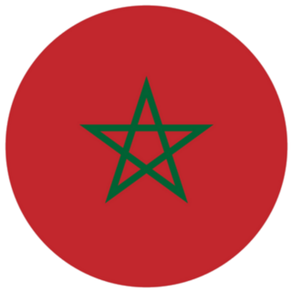 Morocco Round Country Flag Sticker