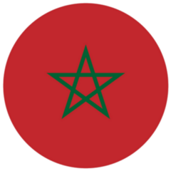 Morocco Round Country Flag Sticker
