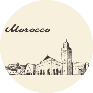 Morocco Skyline, Hand Drawn Sketch Sticker