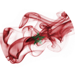 Morocco Smoke Flag Sticker