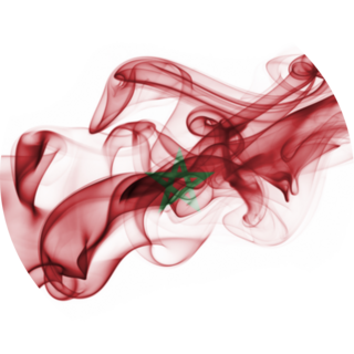 Morocco Smoke Flag Sticker