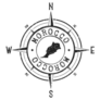 Morocco Stamp Map Compass Adventure Sticker