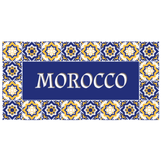 Morocco Travel Banner Sticker