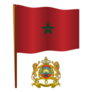 Morocco Wavy Flag And Coat Of Arm Sticker
