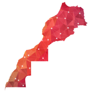 Morocco Western Sahara Map Geometric Sticker