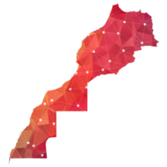 Morocco Western Sahara Map Geometric Sticker