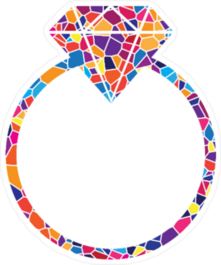Mosaic Diamond Ring Sticker