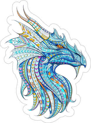 Mosaic Dragon Sticker