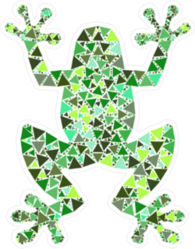 Mosaic Frog Sticker