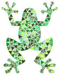 Mosaic Frog Sticker